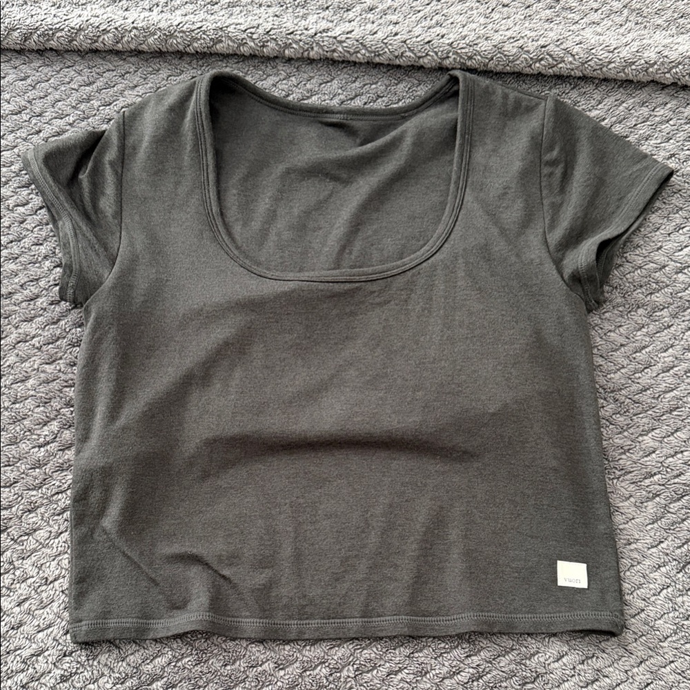 Vuori Dark Gray Crop Top